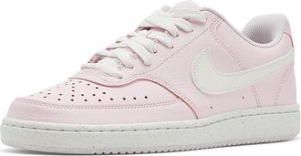 Nike Court Vision Low Next Nature Womens Shoes Pearl Pink/Sail : 10.5 B - Medium, Faux Leather