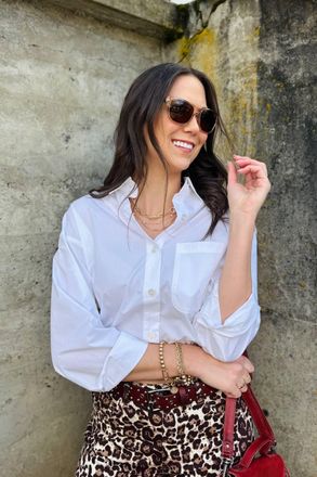 Esqualo Womens Cropped Blouse In Off White