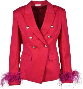 Motel Fuchsia Double-Breasted Jacket