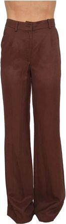 Nenette Pantalone Marrone - Dames - Wijde Broeken - Bruin - XS - Broeken