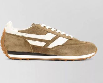 Tom Ford sneakers contrast stripes rubber sole suede panels