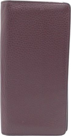 Louis Vuitton Brown Leather Long Wallet (Bi-Fold) (Pre-Owned)