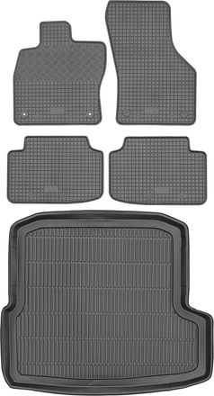 OEM Juego De Alfombrillas De Goma Para Skoda Octavia Iii Kombi (2013-2020) + Alfombrilla Para El Maletero