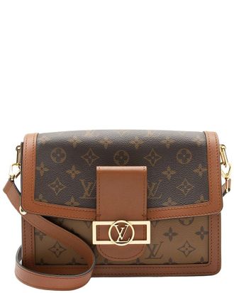 Louis Vuitton Brown Reverse Monogram Dauphine Mm (Authentic Pre-Loved)
