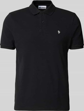 Review Modern Fit Poloshirt mit Logo-Stitching in Black, Gr&ouml;&szlig;e XXL