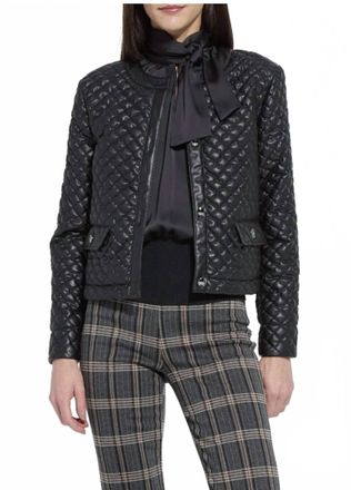 Lyss&eacute; Aurelle Quilted Vegan Leather Jacket In Black