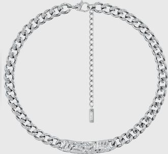 Diesel Stainless Steel Chain Necklace - Necklaces - Unisex - Silver