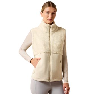 Ariat Womens Laviolette Full Zip Gilet Long Sleeve in Almond Milk, Size X-Large, by Ariat