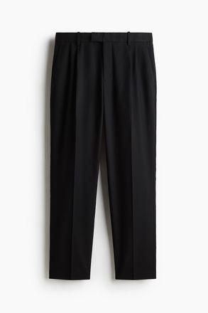 H&M Elegante Hose aus Leinenmix in Regular Fit - Schwarz
