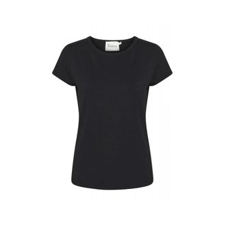 MY ESSENTIAL WARDROBE Klassiek Zwart Modal T-shirt - Dames - Tops - Zwart - Maat: XL Modal
