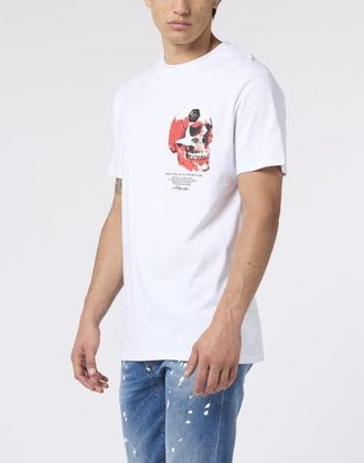Philipp Plein Roundneck T-Shirt Puffy Red Skull Skull Men in White at Nordstrom, Size Xxx-Large