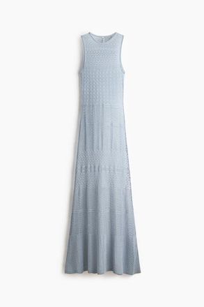 H&M Crochet-look Maxi Dress in Light Blue at Nordstrom, Size Xx-Small