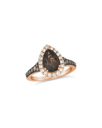 Le Vian 14K Rose Gold 2.59 ct. tw. Diamond & Smoky Quartz Cocktail Ring