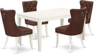 East West Furniture 5 Piece Kitchen Table & Chairs Set
