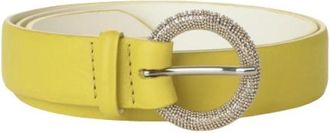 Orciani Zachte Leren Klassieke Riem - Dames - Riemen - Geel - 90 CM - Accessoires