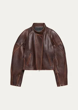 Helmut Lang Leather Saddle Jacket