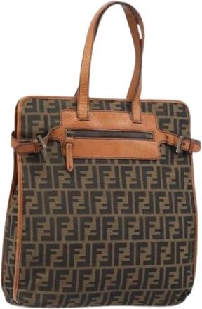 Fendi Pre-owned Canvas fendi-bags - Dames - Vintage Shopper - Bruin - ONE Size - Vintage