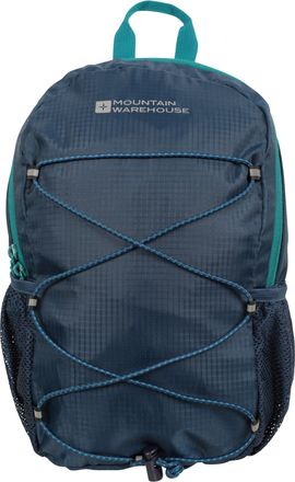 Mountain Warehouse Trek 8L Backpack - Lightweight Large Day Pack with Bottle Pocket, Padded Airmesh Back & Bungee Cords - All Season Camping, Outdoors & Trekking Dark Te