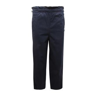 Woolrich Straight Trousers, female, Blue, Size: XS Drawstring Pant