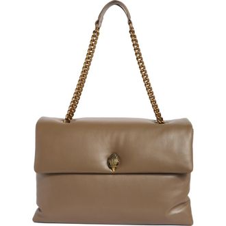 Kurt Geiger XXL Kew Leather Bag in Open Beige at Nordstrom Rack