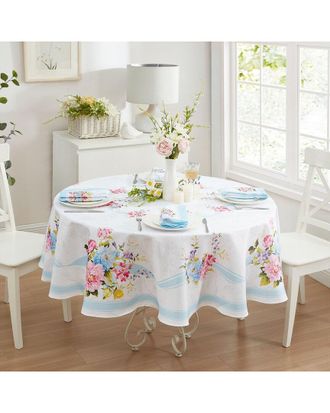 Elrene Rose Cottage Engineered Tablecloth - Round