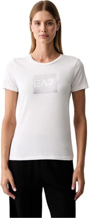 Emporio Armani Logo Series T-shirt - Dames - T-shirts - Wit - M - Katoen - Tops