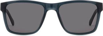 Fossil 56mm Square Sunglasses in Crystal Grey/Grey at Nordstrom
