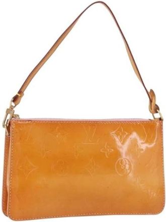 Louis Vuitton Pre-owned Accessory Pouch - Dames - Vintage Schoudertas - Oranje - ONE Size - Leer - Vintage