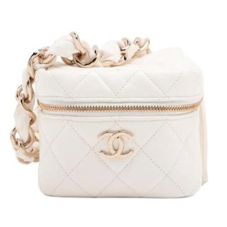 Chanel Pre-owned Mini Bags, female, White, Size: ONE SIZE Pre-owned Leather Pouch