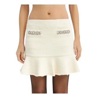 Self Portrait Dames, Rokken, Beige, Maat: S Viscose