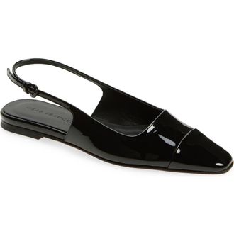 Dear Frances Tia Slingback Flat in Black Patent at Nordstrom Rack, Size 9Us / 39Eu