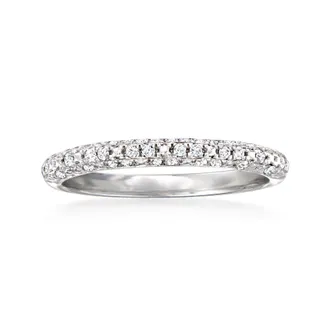RS Pure by Ross-Simons Diamond Cluster Band in Sterling Silver