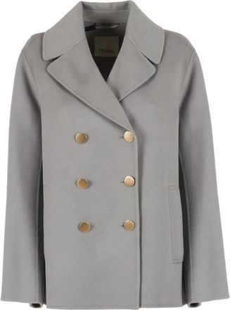 Max Mara Giacca Margot - Dames - Blazers - Blauw - M - Leer - Jassen