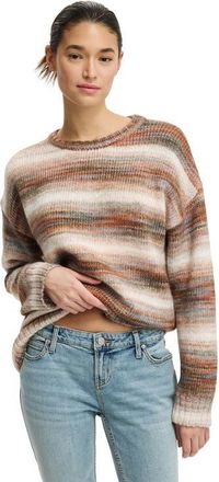 Cotton On Womens Luxe Crew Sweater in Cinnamon Stripe at Nordstrom, Size Xx-Small