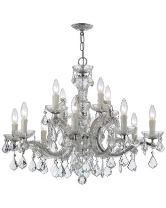 Crystorama Maria Theresa 12-Light Clear Crystal Chrome Chandelier