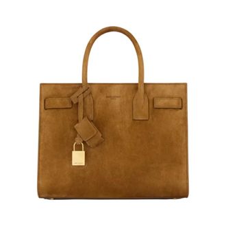 Saint Laurent Sac De Jour in Suede - Baby - female - Saint Laurent - Handbags - Brown - ONE SIZE - Bags