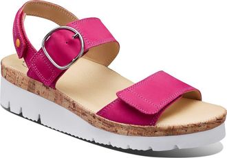 Samuel Hubbard Portola Two Strap Sandal in Fuchsia Nubuck at Nordstrom, Size 10.5