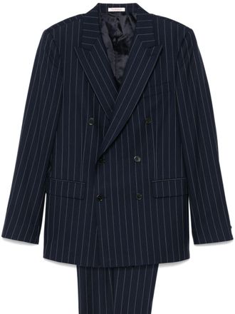 Fursac pinstripe suit - men - Virgin Wool/Viscose - 58 - Blue