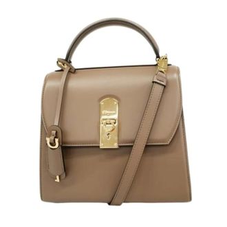Ferragamo Pre-owned Handbags, female, Brown, Size: ONE SIZE Pre-owned Handbag