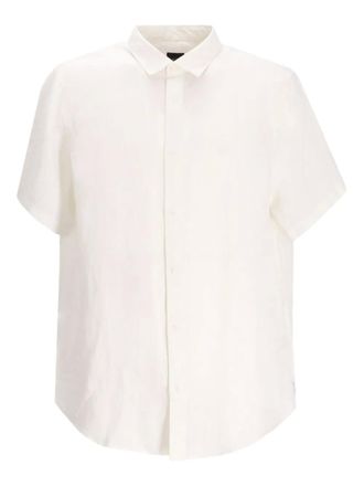 A|X Armani Exchange Camicia in lino - Bianco