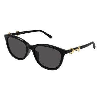 Gucci Zonnebril met rond montuur - Dames - Accessoires - Zwart - Maat: 56 MM Nylon