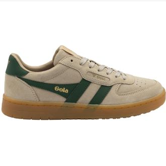 Gola Womens Hawk Suede 86 Sneaker In Bone/evergreen/gum