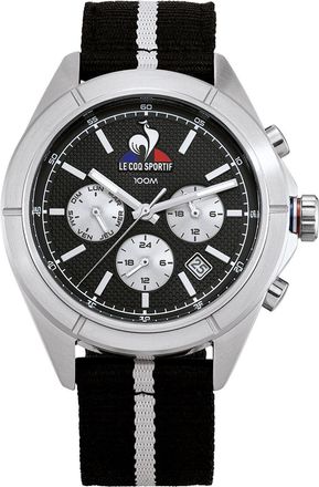 Le Coq Sportif Mens Accessories Essentiel Black Fabric Strap Digital Watch in Black/Grey - One Size
