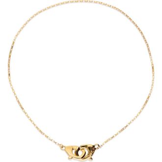 UNOde50 18K Gold-Plated Necklace with interlocking Carabiner Detail at Nordstrom