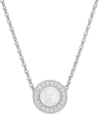 Liv Oliver 18K Plated 5.70 Ct. Tw. Mother Of Pearl Necklace