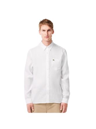 Lacoste Mens shirt crocodile - White Linen - Size X-Large