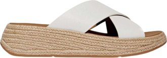 FitFlop Dames/Dames Leren Platte Slippers (Wit)