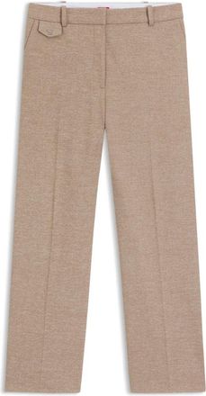 HUGO BOSS Rechte Broek - Dames - Straight fit broeken - Bruin - L - Broeken