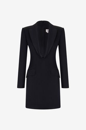Alexander McQueen Minikleid aus Wolle im Blazerschnitt