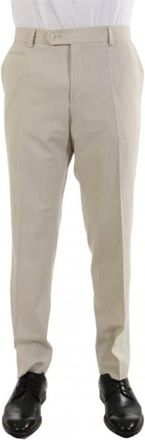 HUGO BOSS Heren, Broeken, Beige, Maat: 2XL Leer